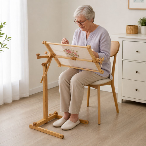 Embroidery stand wood floor - embroidery,
