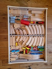 Wooden train set for kids