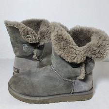 UGG Boots Classic Bailey Button Suede Wool Ankle boots Size UK 9.5 US 11 Grey