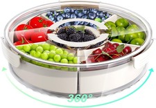 Divided Serving Tray Snack Tray With Lid 6 Compartment Snack Box Container UK