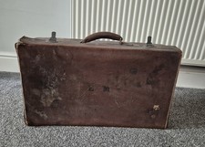 Vintage Leather Suitcase Trunk