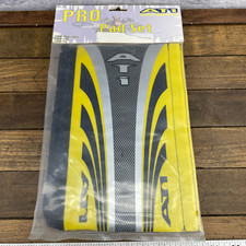 ATI BMX Pad Set Yellow Black NOS Mid School BMX Frame Handle Bar Stem 3 Pc USA