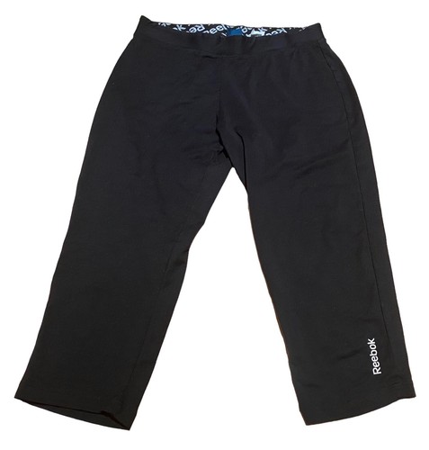Reebok black cropped leggings - black,