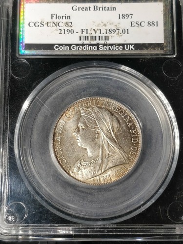 1897 victoria florin cgs - cgs, unc