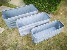 Set Of 3 Ribbed Trough Vintage