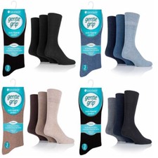 Men's Diabetic Seamless To "Gentl Grip HoneyCombe Top Non Elastic Socks Shop Lot