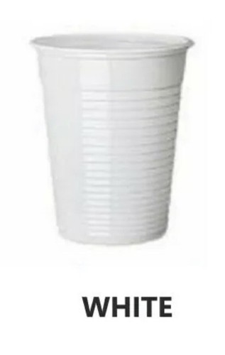 White plastic 7oz reusable - plastic,
