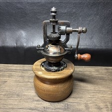 Vintage Metal & Wooden Coffee Mill / Grinder, 6.5” Tall (approx)