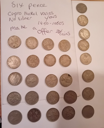 British sixpence cupro - british, cupro-nickel