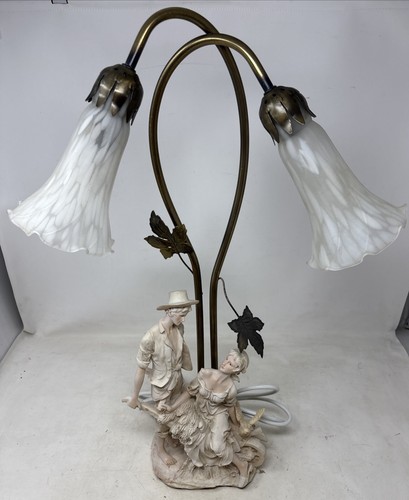 Vintage man woman sculpture - &,