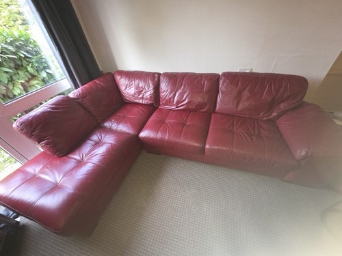 Leather corner sofa - corner,