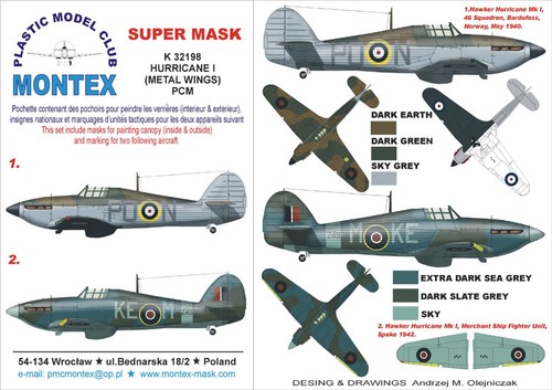 Montex mxk32198 hawker - mxk32198, 1:32