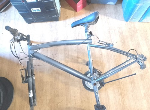 Grey huffy rival mountain bike - rival,