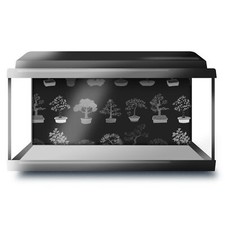 Fish Tank Background 90x45cm BW - Cool Bonsai Japanese Trees  #38932