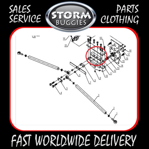 Steering rack lower - lower, (no.