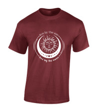 LIVE BY THE SUN MENS T SHIRT MOON NAMASTE YOGA MANDALA CAMPER VAN NATURE TOP