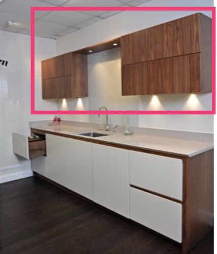 Display kitchen walnut wall - ex,
