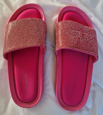 Primark Pink Glitter Slip on Flip Flop Sandals size 6 (EUR 39)