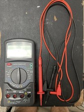 Alphatek TEK460 Multimeter with Leads and Case Tested and Working Good Condition