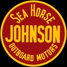 Johnson Seahorse Outboard Boat Motors NEW Sign 40" Dia. Round USA STEEL - XXL