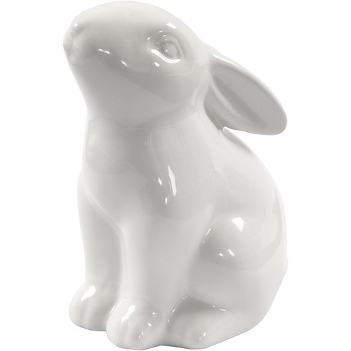 Seated hare rabbit white - seated,