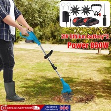 Cultivator Rotavator Tiller Garden Gear Allotment Soil 2 Battery For Makita 21V 