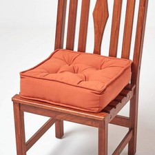 Terracotta Dining Chair Booster Cushion 40cm Firm Thick Soft Cotton Seat Pad