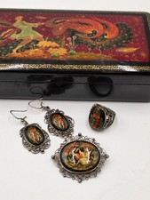 Russian Lacquer Jewelry & Box