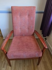 2x 1950s cintique High back lounge chairs