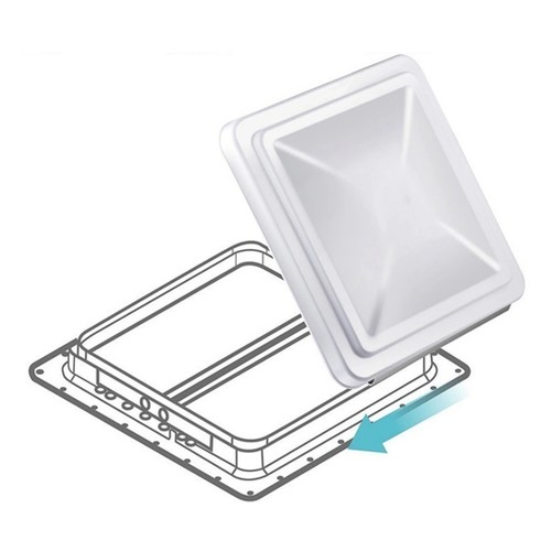 White motorhome roof vent - ⁺white,