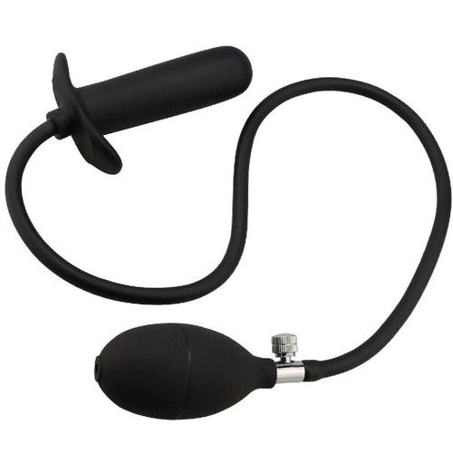 Inflatable silicone butt plug - silicone,