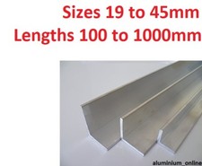 ALUMINIUM ANGLE UNEQUAL 19mm 25mm 32mm 38mm 45mm L profile select size & length