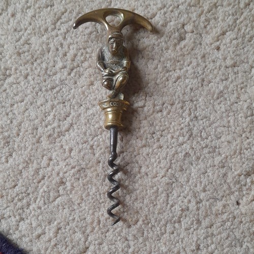 Vintage brass corkscrew - vintage,