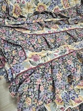 X2 Vintage Pretty Floral Frilled Double Duvet Cover & Pillowcase Sets Bundle