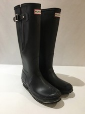 Hunter Original Tall Adjustable Wellington Boots Mens Size 8 Black Wellies