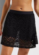 bonprix Black Lace Swim Skirt