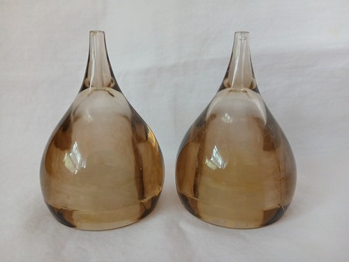 Vtg mcm smokey lucite - smokey,