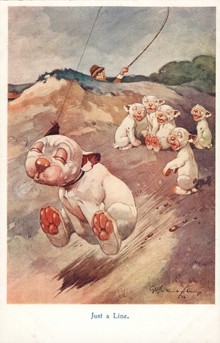 Bonzo postcard george - george, e