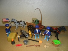 PLAYMOBIL WESTERN YANKEE GUN CARRIAGE (ACW,Accessories,US civil war)