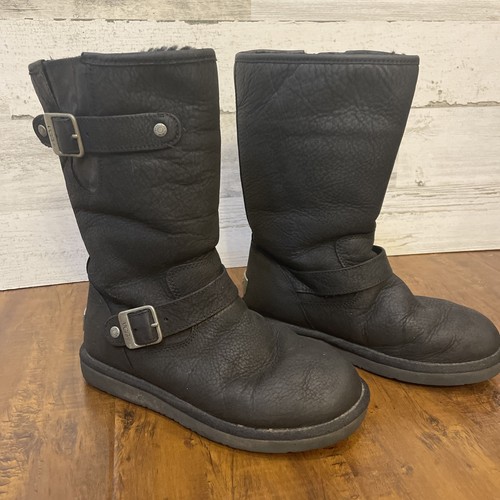 Ugg kensington black leather - black,