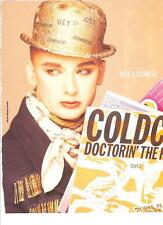 BOY GEORGE (Culture Club) champagne hat magazine PHOTO/Poster/clipping 11x8 inch