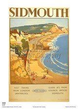 SIDMOUTH DEVON POSTER RETRO