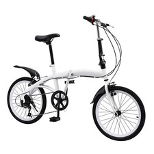 White folding bike - folding, foldable