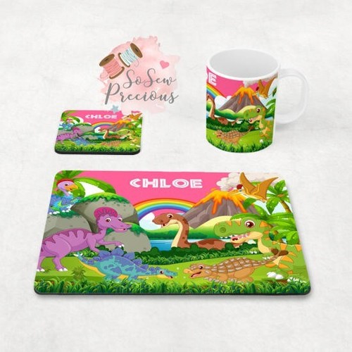 Personalised pink dinosaur - pink,