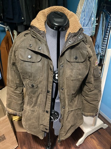 Ladies wax barbour hooded - wax,