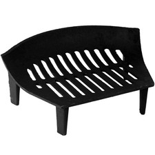 Fire Grate Cast Iron Black 16"