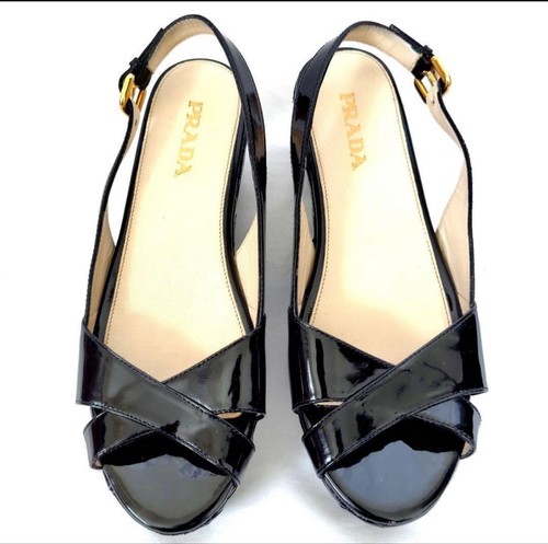 Prada wedge sole sandals - prada,