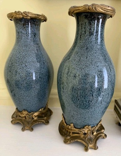 Pair chinese celadon glazed - pair,