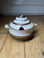 Excellent Condition: Denby Potters Wheel Lidded Bowl 12cm H x 10cm D)