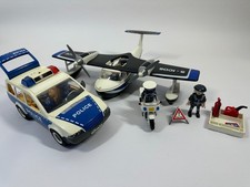 Playmobil Police Bundle - Cat Motorbike & Seaplane With Figures - incomplete